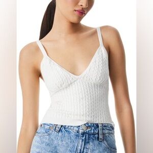 NWT Alice + Olivia Kenna Cable Sweater Tank